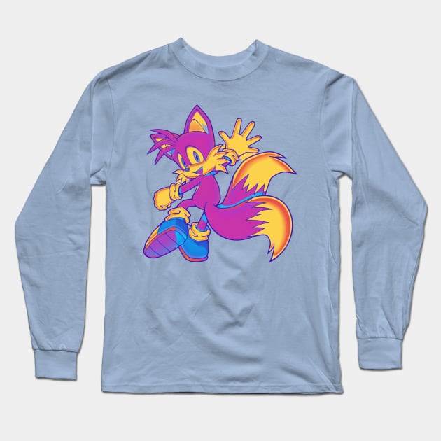 Sonic Miles Pop Art Long Sleeve T-Shirt by Zet Art